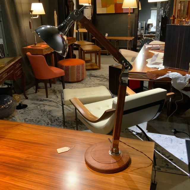 Modern David Linley Metal and Wood Desk Lamp For Sale - Image 3 of 4