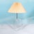 Minimalist Postmodern Glass Table Lamp with Pleated Shade For Sale - Image 12 of 18