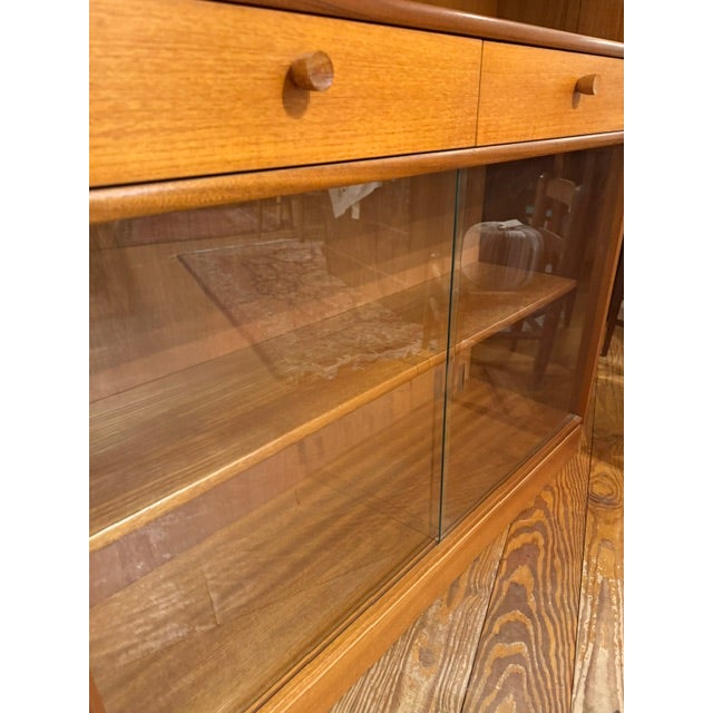 1960s Vintage Nathan Teak Bookcase Display Cabinet For Sale - Image 5 of 12