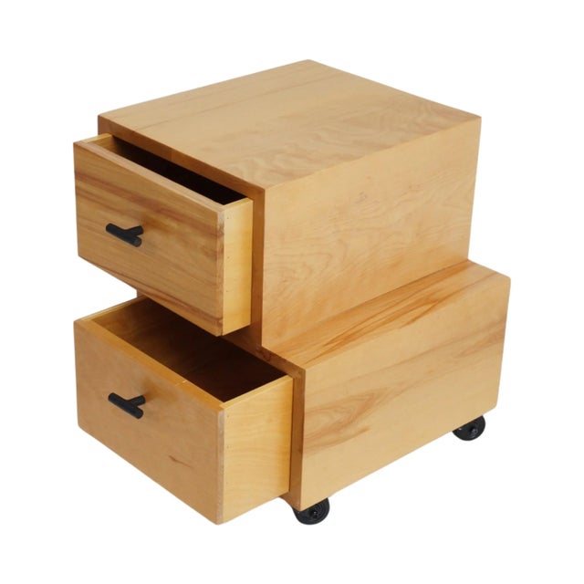 Blonde Wood Double Sided Storage, 1990s For Sale - Image 4 of 6