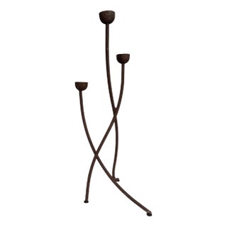 Brutalist Tripod Candleholder, 1960s For Sale