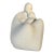 Vintage Marc Belgian Stone Sculpture – Abstract Seated Figure For Sale