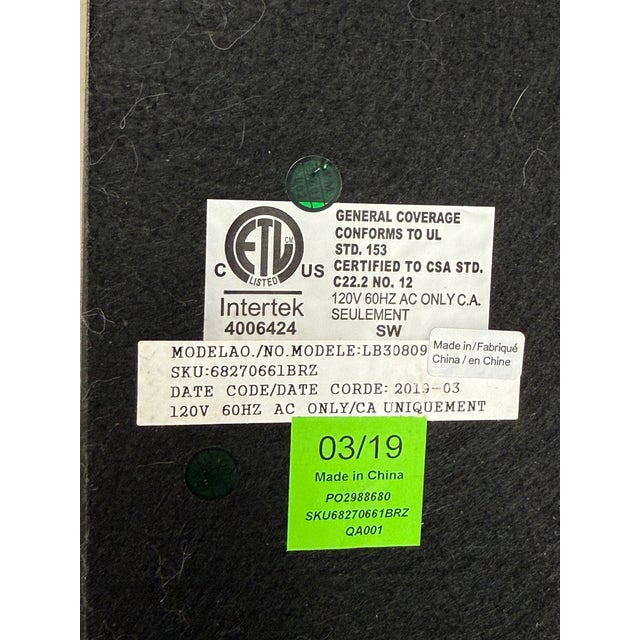 2010s Restoration Hardware Rectangular Column Table Lamp For Sale - Image 5 of 12