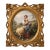 Breathtaking Vintage Classic Art | Sweet Country Girl & Lamb in Heavy Gold Carved Frame For Sale