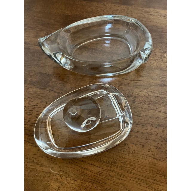 From the 1940’s, a Duncan & Miller Crystal duck lidded box. Was used to stash cigarettes and other components included...