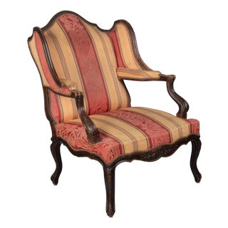 19th Century Louis XV Style Wingback Fauteuil or Armchair For Sale
