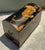Wood Vintage Crackle Finish Lounging Tiger Trunk For Sale - Image 7 of 12