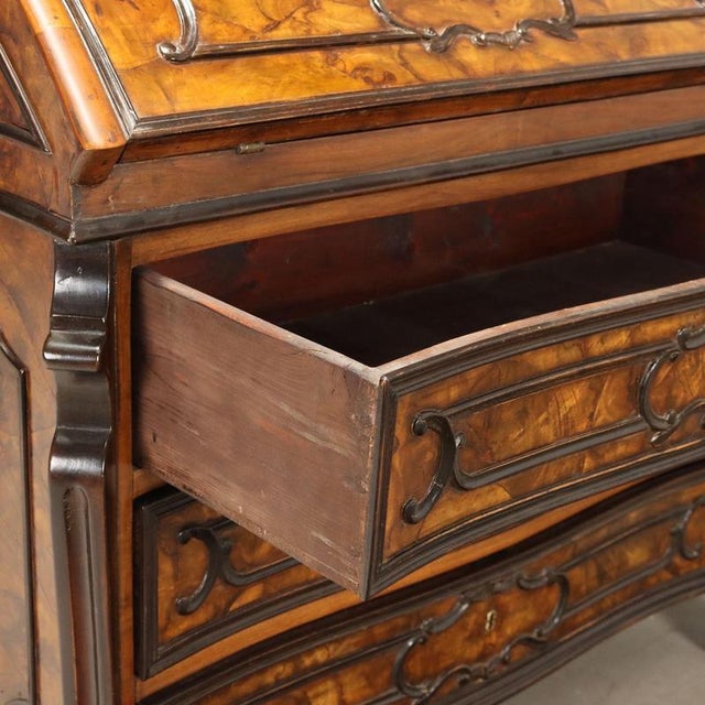 Lombard Walnut and Walnut Burl Trumeau For Sale - Image 10 of 14