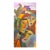 Marc Zimmerman "Falling Leaves" Oil Painting, Three Figures in Tropical Village, Vertical Format, Warm Palette, Contemporary Art West Coast For Sale