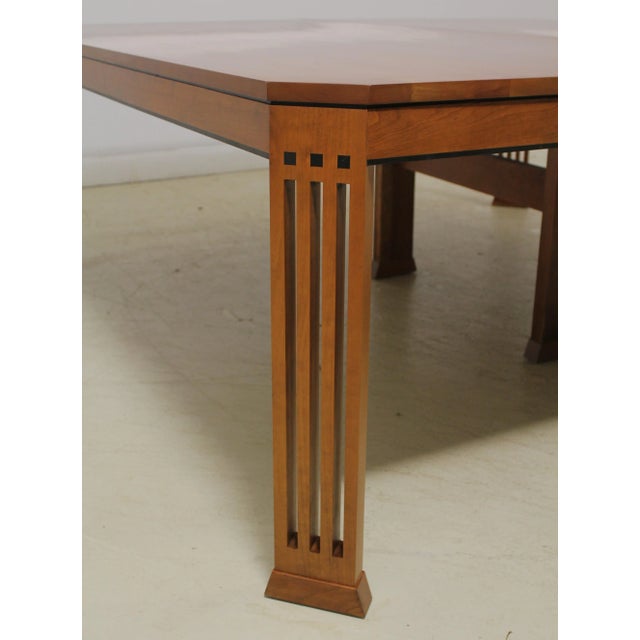 Wood Stickley Large Square 2 Part Dining Room Table For Sale - Image 7 of 13