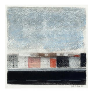 Landscape - Original Pastel Drawing by O. Del Turco - 1986 1986 For Sale