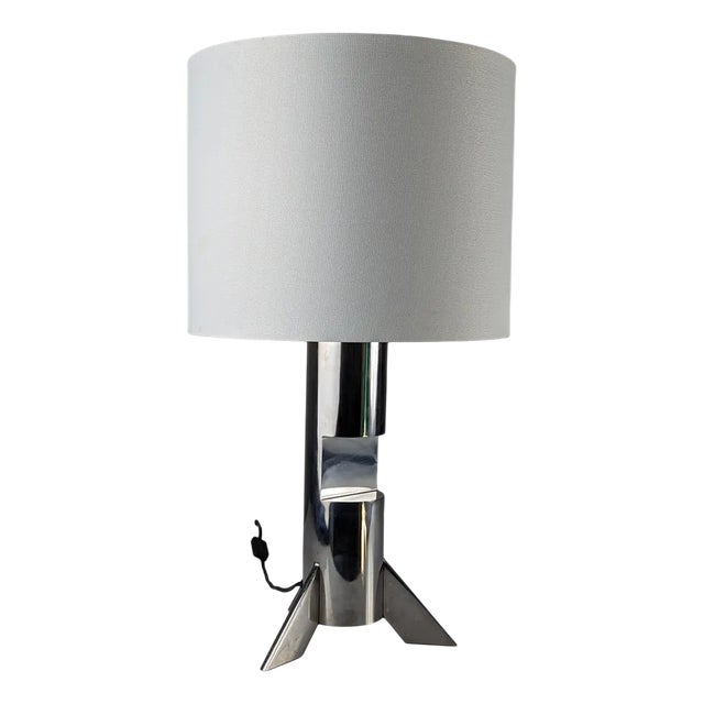 Steel Table Sculpture Lamp For Sale