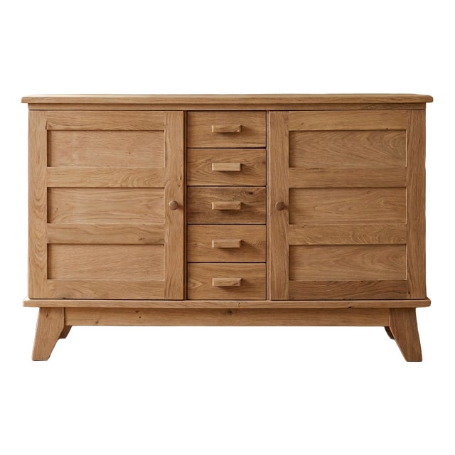 Vintage Oak Sideboard by René Gabriel, 1940s For Sale
