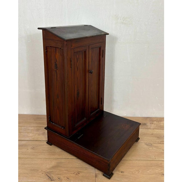 Prayer Pedestal in Pine, 1920s For Sale - Image 6 of 13