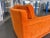 Orange 1970s Tailored Mid-Century Lounge Chairs – Down-Filled Pair in Burnt Orange Upholstery For Sale - Image 8 of 12