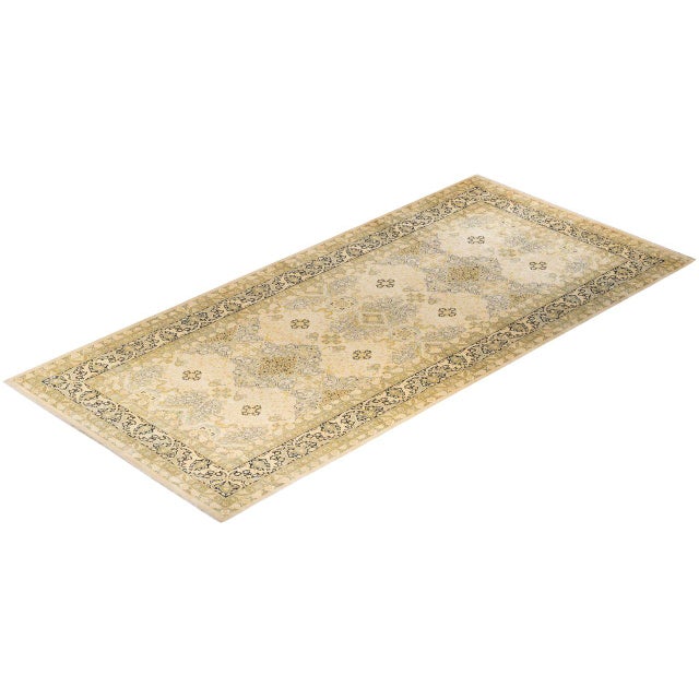 Ivory Mogul, One-of-a-Kind Hand-Knotted Area Rug - Ivory, 8' 0" x 17' 5" For Sale - Image 8 of 8