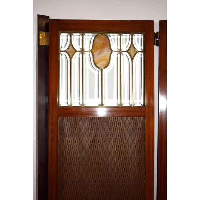 Antique Art Nouveau Folding Screen, Vienna For Sale - Image 3 of 8
