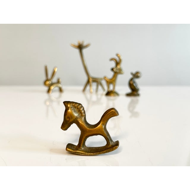 Brass Animal Figurines in the style of Walter Bosse, Austria, 1950s, Set of 5 For Sale - Image 4 of 12