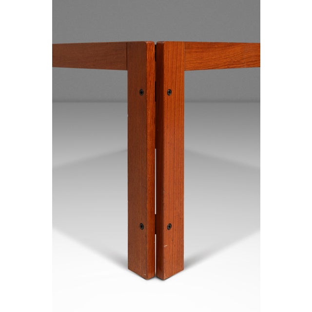 Wood Mid-Century Danish Modern Coffee Table After Afra & Tobia Scarpa for Cassina in Teak Wood W/ Smoked Glass, C. 1970s For Sale - Image 7 of 16