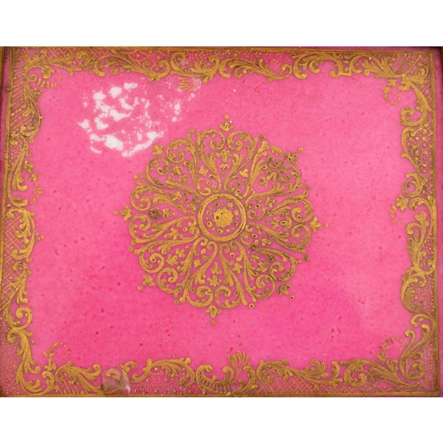 Rococo Rococo Style Porcelain & Gilt Bronze Inkwell For Sale - Image 3 of 10