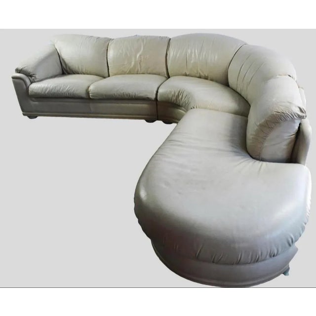 1970s Roche Bobois Leather Sectional Sofa For Sale - Image 11 of 11