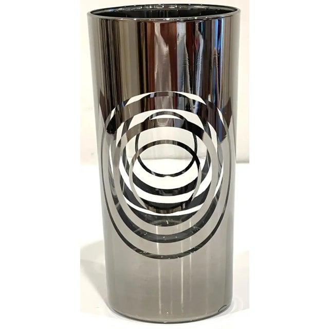 1970s Silvered Mod Highball Glasses - Set of 6 For Sale - Image 6 of 10