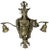 Early 20th Century Antique Art Deco Floral Motif Ornate Brass 4 Arm Chandelier For Sale - Image 5 of 10