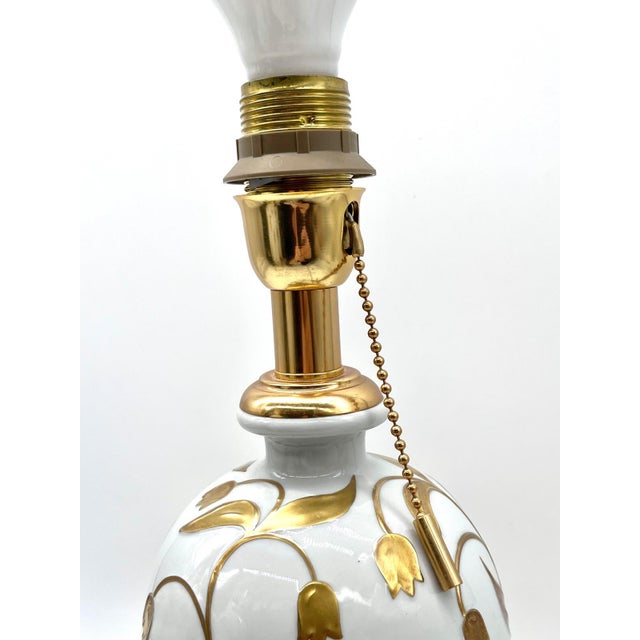 Table Lamps in Porcelain and 24kt Gold by Mangani Florenz for Oggetti, Italy, 1970s, Set of 2 For Sale - Image 13 of 16