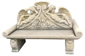 Italian Lime Stone Bench, 1990s