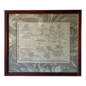 Potteries and China Factories of England Print Framed