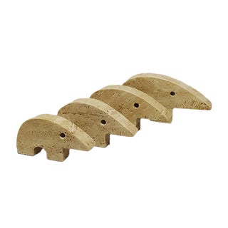 Travertine Anteater Sculptures designed by Enzo Mari for F.lli Mannelli, 1970s, Set of 4 For Sale