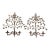 Pair of Hollywood Regency Style Brass and Metal Wall Sconce, Candlestick Holder, Vine Leaves Design, Candelabra For Sale