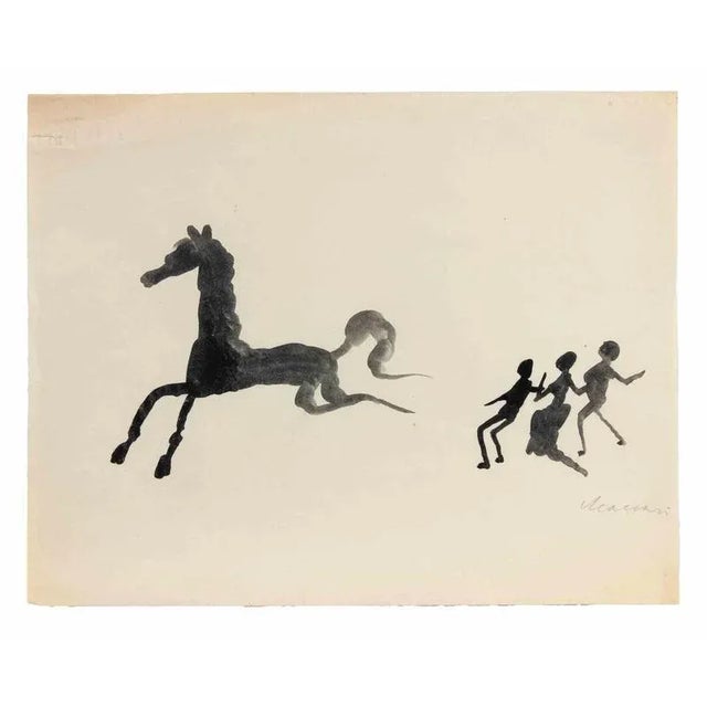 Watercolor on paper realized by Mino Maccari in 1960 ca. Hand signed in pencil lower right. Very good condition. This...