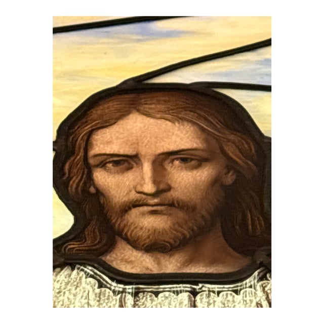 Christ the Consoler Stained Glass Window For Sale