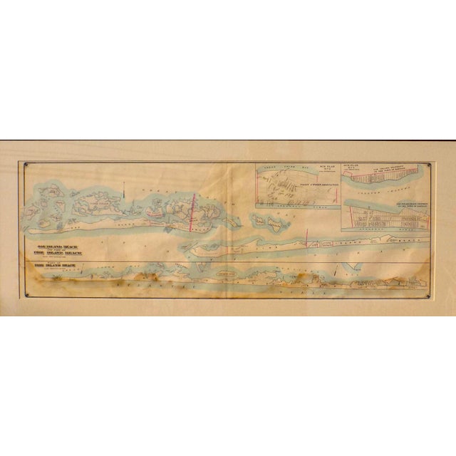 1902 Fire Island & Oak Island, New York Map Chairish