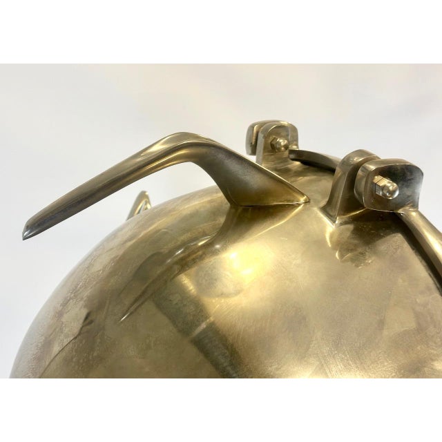 Large Vintage Tripod Aluminum Nickled Floor Lamp, 1980s For Sale - Image 10 of 18