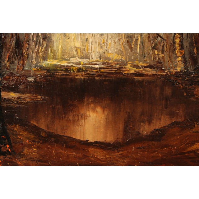 J. Sands Oil Painting, Winter Sunset For Sale In Philadelphia - Image 6 of 12