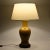 Mid-Century Modern Mustard Yellow Crackle Glaze Table Lamps, 1970s, Set of 2 For Sale - Image 3 of 12
