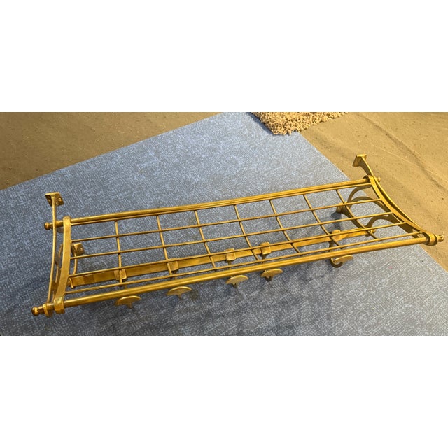 1940s Brass Train Shelf, 1940s For Sale - Image 5 of 6