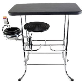 Large Art Deco Smoking Table with Ashtray For Sale