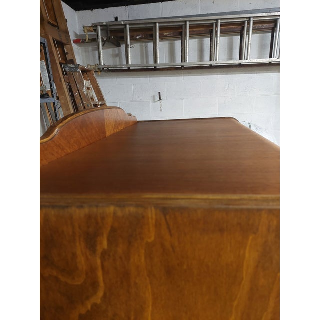 1940's Vintage Waterfall Dresser Tallboy Refurbished For Sale - Image 6 of 16