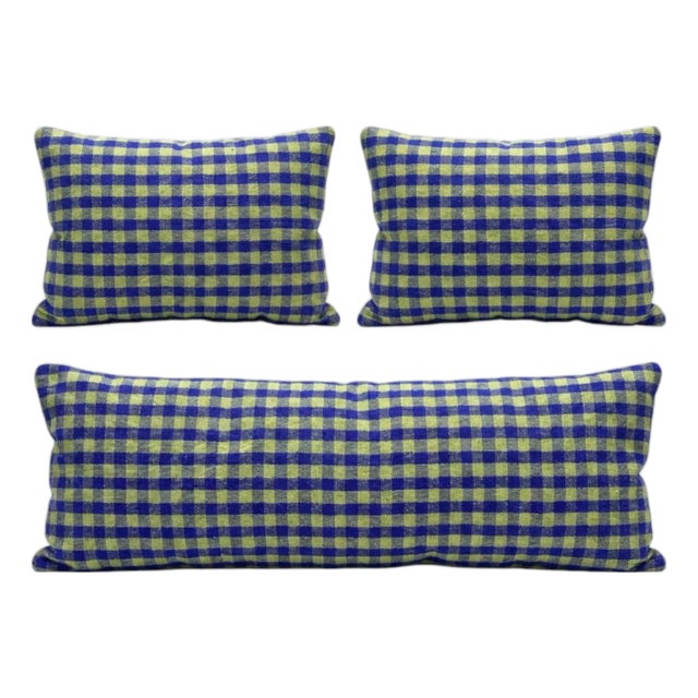 Bohemian Turkish Bedding Kilim Pillow Cover 16'' X 47'' & 16'' X 24'' - Set of Three For Sale