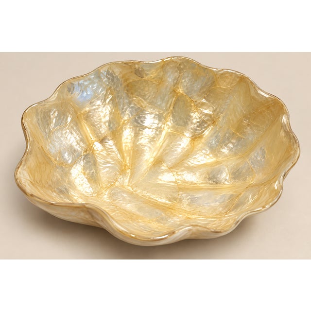 Gumps Capiz Bowls and Scalloped Shell Dishes Catchalls and Trays - A 9 Piece Set For Sale - Image 11 of 13
