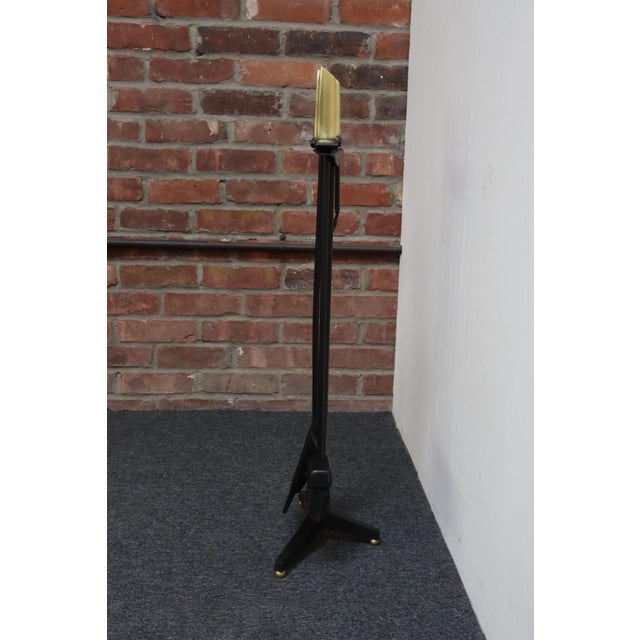 1950s Mid-Century Modern Polished Brass and Iron Fireplace Tool Set by Donald Deskey For Sale - Image 5 of 18