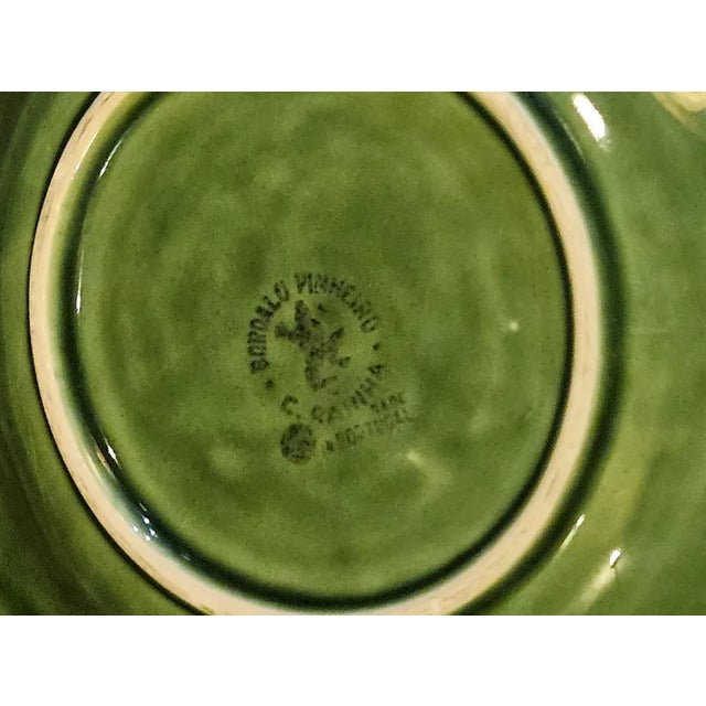 Mid-Century Modern Vintage Mjolica Bordallo Pinheiro Art Pottery Plates- Set of 4 For Sale - Image 3 of 3