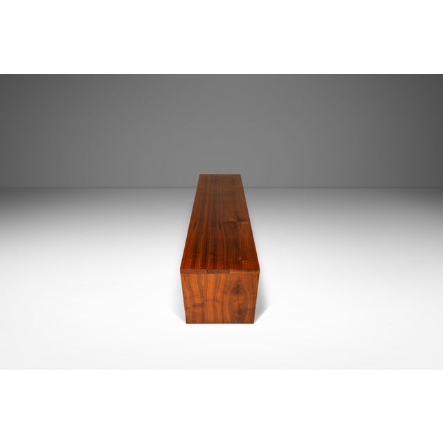 Set of Two (2) Substantial Handmade Minimalist MCM Custom-Made Studio / Gallery Benches in Walnut, Usa, C. 1980s For Sale - Image 4 of 18