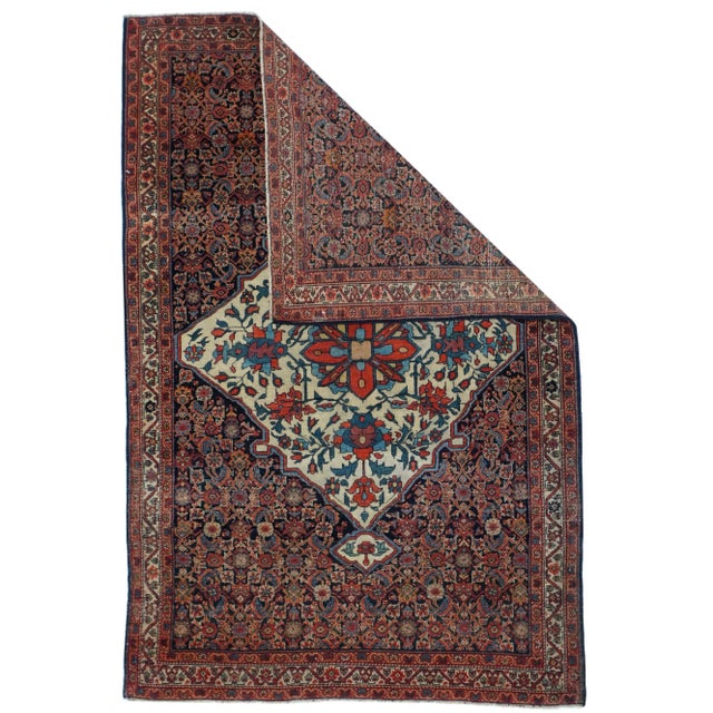 Antique Farahan Sarouk Rug 3'2'' x 4'8'' For Sale - Image 4 of 11