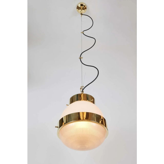 1960s 1960s Sergio Mazza Brass 'Delta' Pendant for Artemide For Sale - Image 5 of 11
