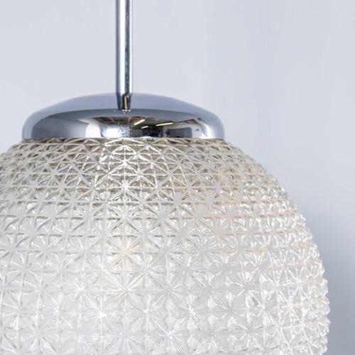 Diamond Opaque Pendant Glass Lamps, 1950s For Sale - Image 15 of 18