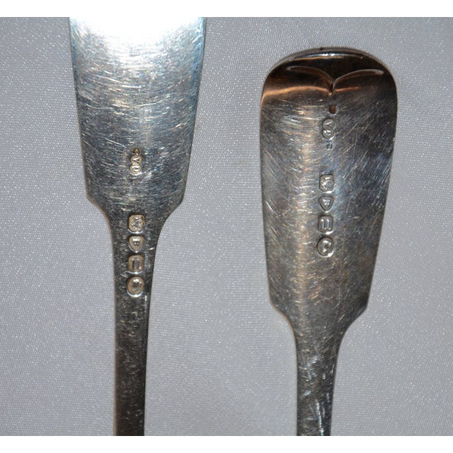 Victorian George Angell Sterling Silver Fish Set in Case, Circa 1875, London For Sale - Image 3 of 12